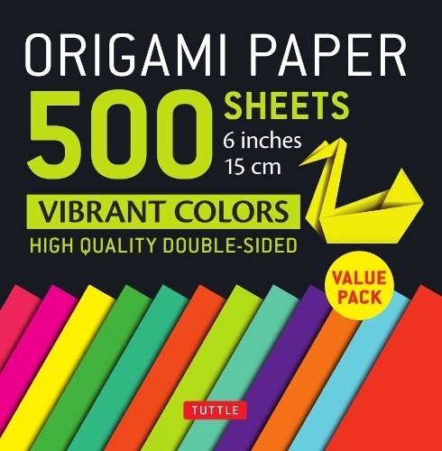 Origami Paper 500 sheets Vibrant Colors 6" (15 cm) : Tuttle Origami Paper: Double-Sided Origami Sheets Printed with 12 Different Designs (Instructions for 6 Projects Included)