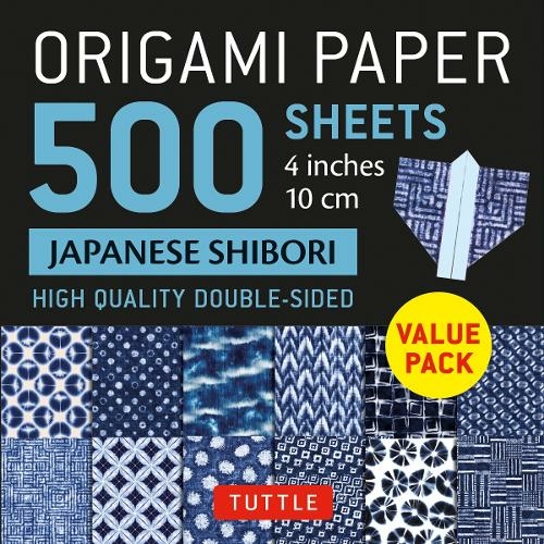 Origami Paper 500 sheets Japanese Shibori 4" (10 cm) : Tuttle Origami Paper: Double-Sided Origami Sheets Printed with 12 Different Blue & White Patterns