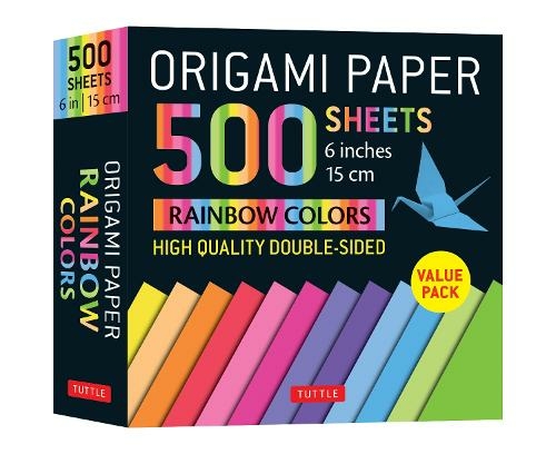 Origami Paper 500 sheets Rainbow Colors 6" (15 cm) : Tuttle Origami Paper: Double-Sided Origami Sheets Printed with 12 Color Combinations (Instructions for 5 Projects Included)