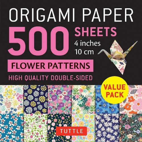 Origami Paper 500 sheets Flower Patterns 4" (10 cm): Tuttle Origami Paper: Double-Sided Origami Sheets Printed with 12 Different Illustrated Patterns