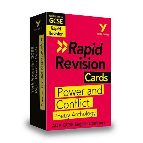 York Notes for AQA GCSE Rapid Revision Cards: Power and Conflict AQA Poetry Anthology catch up, revise and be ready for and 2023 and 2024 exams and assessments: (York Notes)