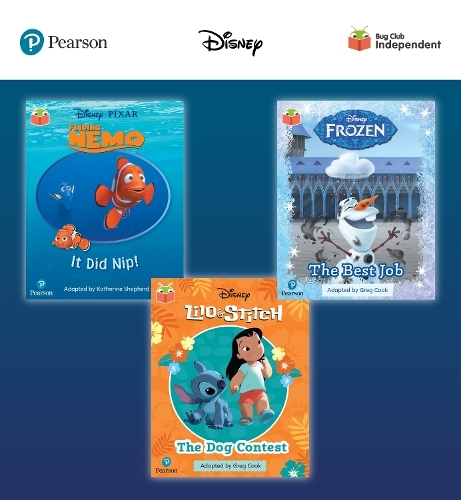 Pearson Bug Club Disney Reception Pack C, including decodable phonics readers for phases 2 and 3: Finding Nemo: It Did Nip!, Frozen: The Best Job, Lilo and Stitch: The Dog Contest: (Bug Club)