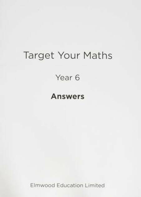 Target Your Maths Year 6 Answer Book: (Target your Maths)