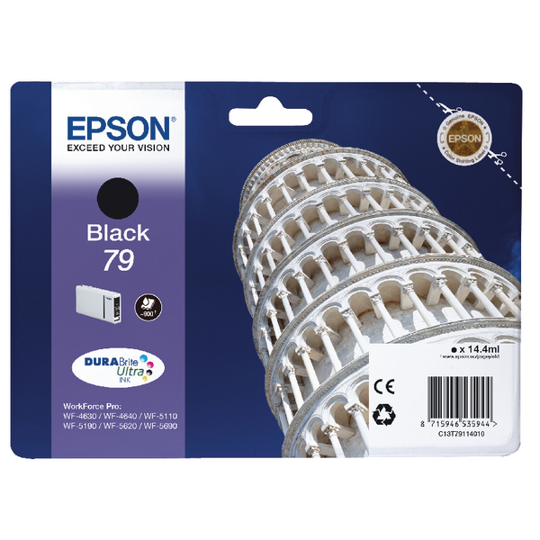 Epson 79 Ink Cartridge DURABrite Ultra Tower of Pisa Black C13T79114010