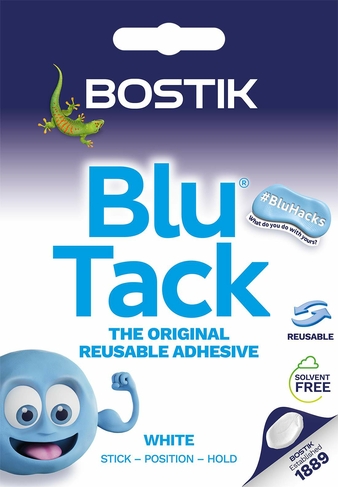 4 x BLU TACK Original Bostik REUSABLE Sticky SAFE Adhesive HOME OFFICE Craft UK 