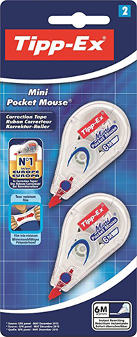 Tipp-Ex Correction Tape Roller Pocket Mouse 4.2 mm x 10 m White