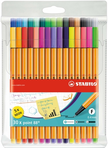 STABILO Point 88- Pack of 8 Pastel Colors