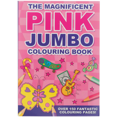 Download The Magnificent Pink Jumbo A4 Colouring Book Whsmith