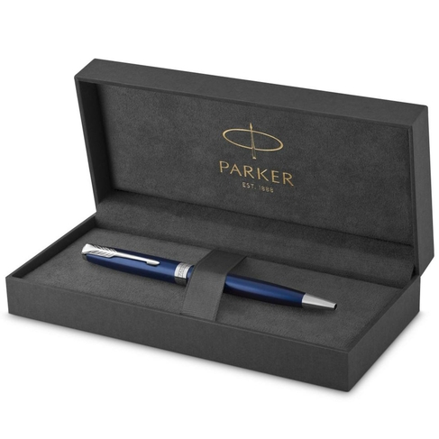 Parker Sonnet Blue Lacquer Ballpoint Pen with Palladium Trim