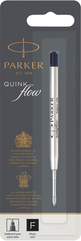 Parker Quink Flow Ballpoint Pen Fine Nib, Black Ink | WHSmith