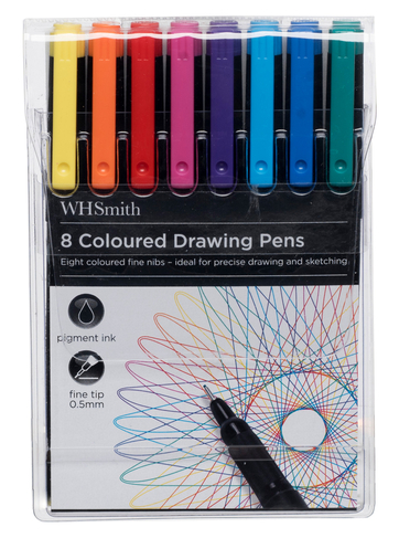 coloured drawing pens