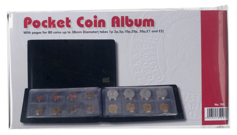 Black 288 Pockets Coin Collection Holder Album for Collectors Black Coin Collection Book Supplies 
