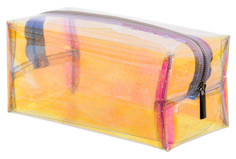 clear pencil case with pattern