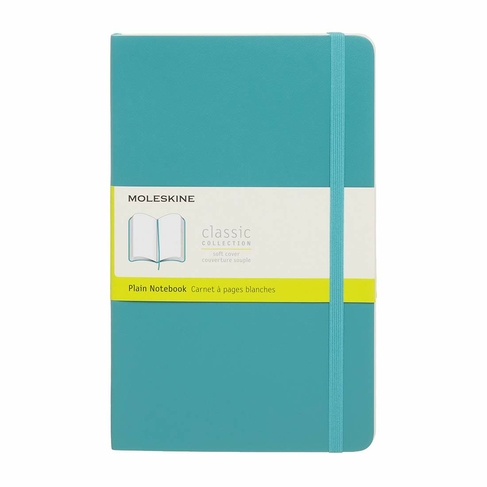 Moleskine Large Reef Blue Plain Soft Cover Notebook | WHSmith