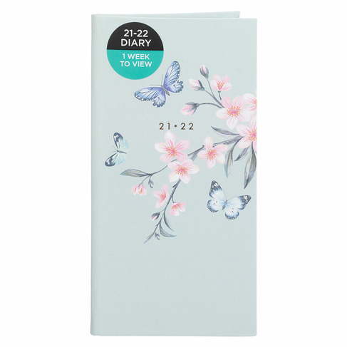 WHSmith A4 Week To View Mid Year 2021-2022 Silver Essentials Diary 14 Months