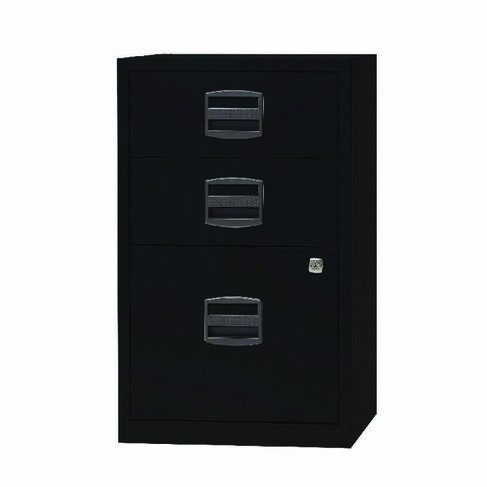 Bisley 3 Drawer A4 Home Filer Black Pfa3 93 Whsmith