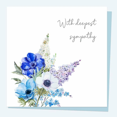 Dotty About Paper Lilac Flowers With Deepest Sympathy Sympathy Card Whsmith