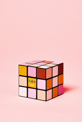 Typo 3x3 Rubiks Cube Earthy Tones Whsmith