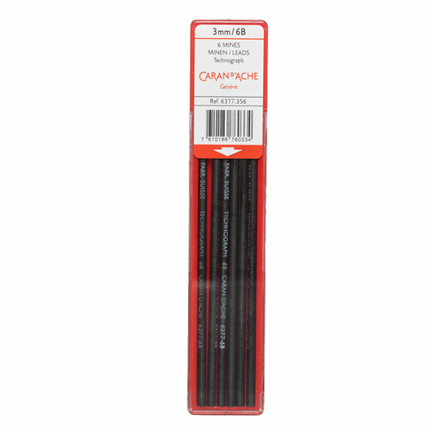 Caran d'Ache 3mm 6B Fixpencil Mechanical Pencil Lead (Pack of 6) | WHSmith