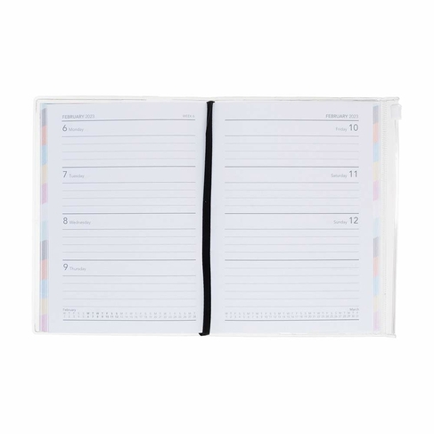 WHSmith 2019-20 A5 Ditsy Floral Diary With Pencil Week to View Case Bound 