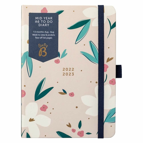 WHSmith Week to View with Notes 2020-21 Mid-Year Lace Floral A5 Academic Diary