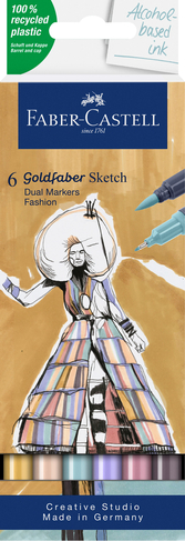 Faber-Castell Goldfaber Sketch Marker Set of 6 Product Design - Refillable Marker Pens