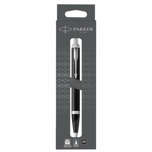 Parker IM Fountain Pen, Matte Black with Chrome Trim