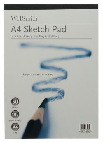 Generic A4 Sketch Pad - White - 30 Sheets