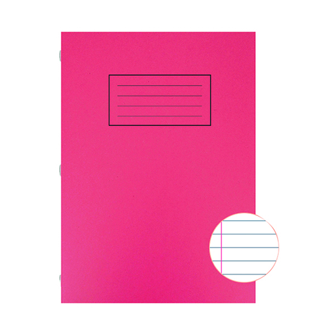 Silvine Exercise Book A4 Ruled with Margin Red (10 Pack) EX107 | WHSmith