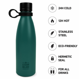 Image of Legami Petrol Blue Hot and Cold Water Bottle