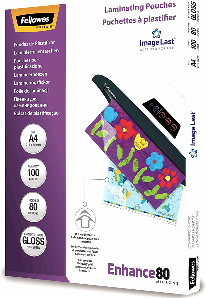 Fellowes A4 Laminating Pouch 160 Micron (100 Pack) 55306101 WHSmith