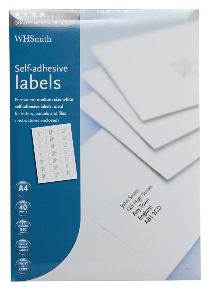 Ivy Stationery 840 Self Adhesive Sticky White Labels 12 x 38mm Stickers 