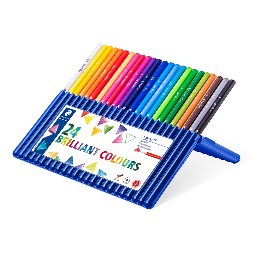 24 Piece Colored Pencil Set with Sharpener 