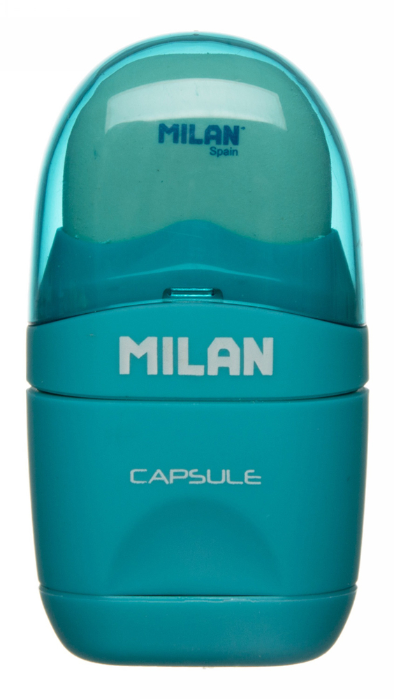 Milan Capsule Clear Top Sharpener and Eraser Assorted Colours | WHSmith