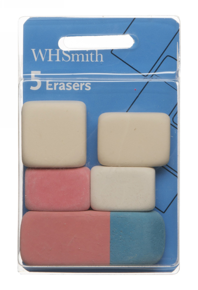 WHSmith 5 Erasers WHSmith