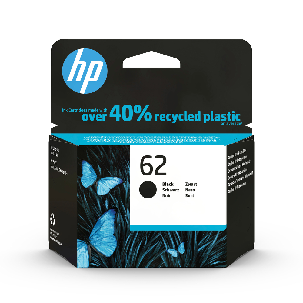 HP 62 Black HPC2P04AE Inkjet Cartridge | WHSmith
