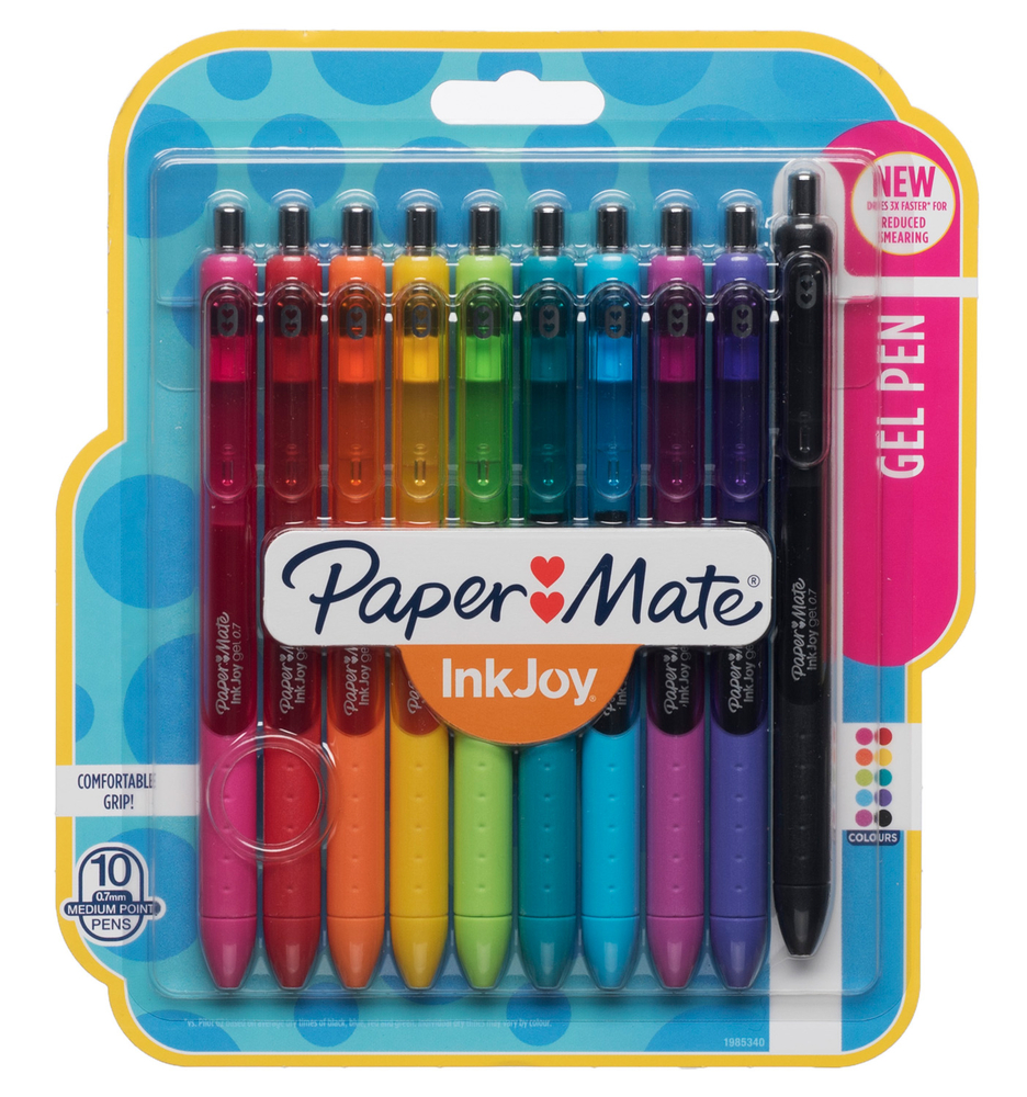 10 x Paper Mate Ink Joy Gel Refill Blue Pen Refill 0.7mm Medium Tip Nib 
