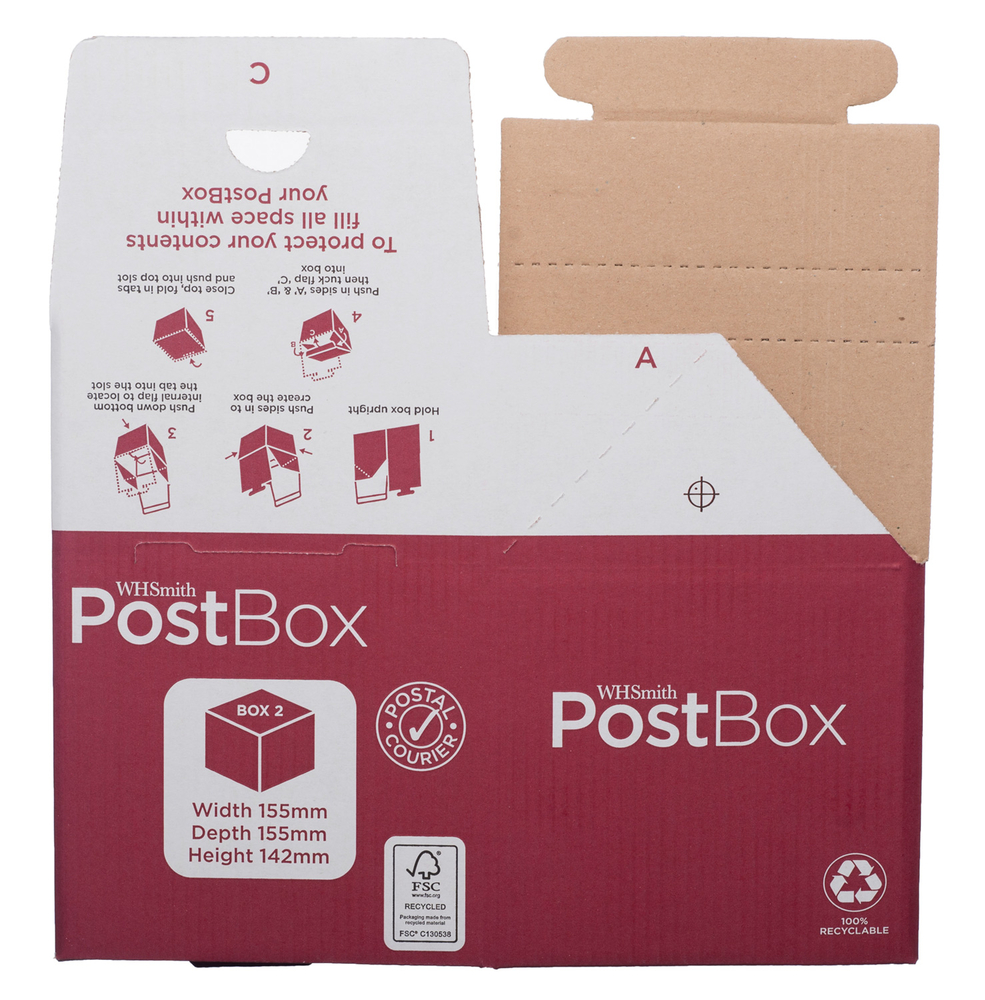 WHSmith PostBox Size 2 Mailing Box WHSmith