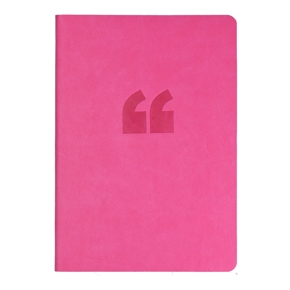 Collins Edge Rainbow Ruled Soft Touch A5 Notebook Pink WHSmith